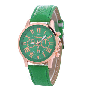 SALE !! 2015 High Quality Cheap <strong>Price</strong> <strong>Geneva</strong> Women/Man Leather Link <strong>Watch</strong> Yellow - Product Image 4