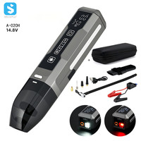 Aspirateur de voiture multifonctionnel 5 en 1, gonfleur de pneus, démarreur de secours, outil d'urgence portable avec lumière de travail LED