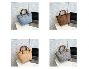 Bolsas de embreagem tecidas conjuntos vendbolsa de tecida Para O verao sacos cesta mulheres tiras micangas palha mais idos - Product Image 2