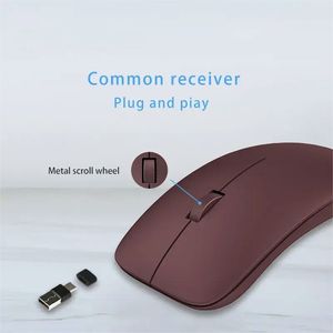Ergonomic Ultra-Thin Slim Optical Mouse Portable and Mute <b>Wireless</b> for <b>PC</b> Laptops for Desktop Use - Product Image 4