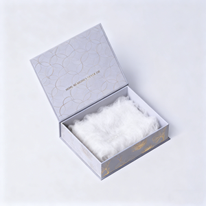 Подарочная коробка из переработанных материалов с тиснением, с губчатой подкладкой, роскошная жесткая бумажная упаковка для свадебных альбомов и памятных вещей - Product Image 5