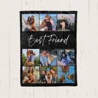 Couverture personnalisée en collage de photos pour meilleur ami, cadeau commémoratif familial, anniversaire, ou cadeau de couple – Vente en gros et dropshipping