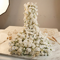 Guirlandes florales en soie d'hortensias et de roses, décorations de table en forme d'arche pour mariage, Noël, remise de diplôme, Pâques