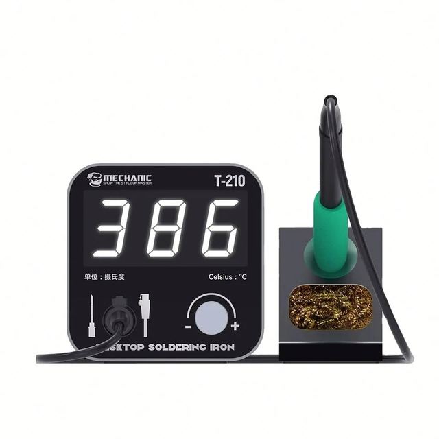 MECHANIC T-210 Intelligent Desktop LED Display Soldering Iron with C210 Heating Core Short Circuit Protection Welding Station