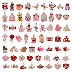 Colgante de Aleación de Zinc con Diseño de Oso de Chocolate con Corazón y Aceite que Gotea, Estilo Dibujos Animados, Color Rosa, para el Día de San Valentín, Accesorios de Joyería DIY - Product Image 5