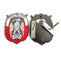Souvenirs personnalisables, cadeau, Émirats arabes unis, Abu Dhabi, design de logo mixte, autocollant métallique 2D, badge