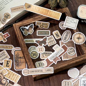 Paquete de 40 Hojas de Pegatinas de Material Vintage para <span class=keywords><strong>Collage</strong></span> Básico, Manualidades, Diario, Cuaderno, Suministros de <span class=keywords><strong>Arte</strong></span>, Papelería, Regalos - Product Image 2