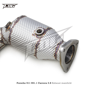 Colector de cabecera BSK para PORSCHE 911 991/991.1 3.4L Carrera <span class=keywords><strong>2011</strong></span> + escudo térmico de acero inoxidable con sistema de escape catalítico - Product Image 4