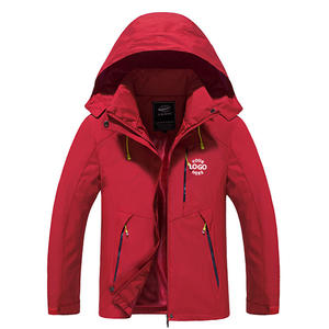 Logo ile özel rüzgar geçirmez erkek Softshell kapüşonlu ceket açık yürüyüş spor rüzgarlık - Product Image 2