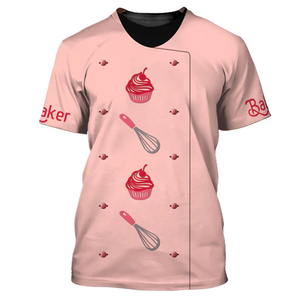 Custom Baking Tools 3D Printed <strong>Shirts</strong> for Men Chef Uniform <strong>Funny</strong> Baker Tees Regular Fit Casual 100% Polyester Sport <strong>Gym</strong> Wear - Product Image 3
