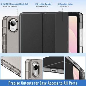 Étui <span class=keywords><strong>MoKo</strong></span> Frosted Translucent Back Shell Slim Light Trifold pour Samsung Galaxy Tab S11 2025 - Product Image 3