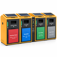 Poubelle intelligente extérieure à énergie solaire, étanche IP65, compacte, robuste, pour les villes intelligentes