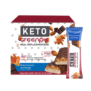 ألواح بروتين كيتو منخفضة الكربوهيدرات والسكر، عالية البروتين، بنكهة جرينباي، تدعم الطاقة، منتجات OEM - Product Image 4