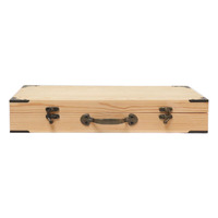 Petite boîte en bois 7,9 x 3,9 x 2,4 pouces, boîte en bois non finie avec couvercle à charnières, pour bijoux, cadeaux et objets de souvenir