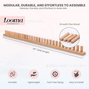 Kit de telar de madera Looma, tamaño ajustable, para tejer con hilo, decoración del hogar, alivio del estrés - Product Image 4