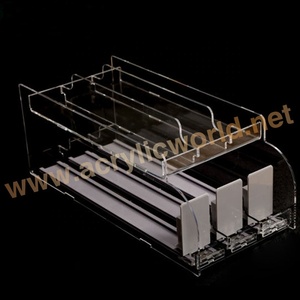 Présentoir ajustable en plastique avec poussoir à ressort pour cigarettes et boissons – Organisateur de vente au détail auto-avanceur - Product Image 3