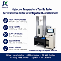 Machine d'essai de traction à haute température, testeur de résistance des matériaux servo-assisté avec chambre climatique -40~180°C ° C 20kg ASTM GB ISO