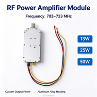 Module amplificateur de puissance RF GUORESOUN 703-733 MHz personnalisable 13W 25W 50W, gain 48 dB, 50 Ohm, amplificateur de signal d'impulsion CW