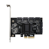 Carte d'extension ASMedia ASM1166 Chip 6 ports SATA 3.0 vers PCIe Gen 3 PCI Express 4X
