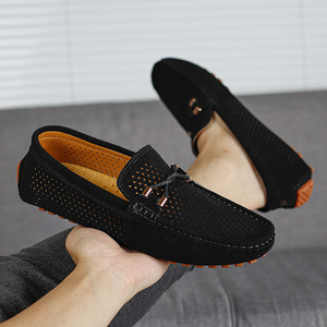 Mocassins en cuir 4 saisons pour hommes de grande taille, chaussures à coudre faites à la main, fermées, respirantes, pour la marche et la conduite décontractées, OEM - Product Image 1