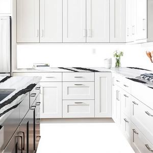 Juego de armario de cocina completo grande moderno personalizado Goldtop, muebles de cocina de isla, armario para apartamentos y villas - Product Image 1