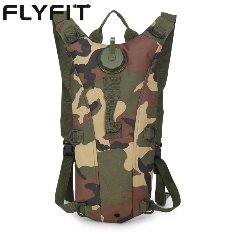 FLYFIT Custom Camo Waterproof Cycling Hydration Pack With Water Bladder For Cycling Hiking Hydration Backpack