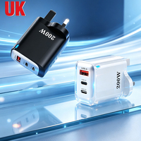 Chargeur mural USB C à charge rapide 3 ports PD QC 2.4A pour Xiaomi Samsung Ordinateur portable Tablette