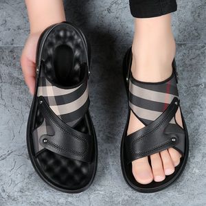 Men's Summer Open Toe Flat <b>Sandals</b> New Casual Non-slip Wear-resistant air Cushion Large Size Beach All-match Trendy - Product Image 4