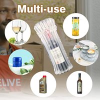 Sacs d'emballage en colonne d'air pour bouteille de vin gonflable indépendante transparente, protecteur d'emballage en plastique, coussin avec pompe gratuite