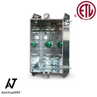 Boîtier de raccordement électrique en acier galvanisé CETL, 1 module, profondeur 2-1/2 po, en métal, pour 1 interrupteur, avec serre-câbles