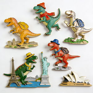 Nuevos Imanes de Refrigerador con Forma de Dinosaurio, Personalizables con Logotipo Gratuito, Artículos Promocionales de Metal Duradero, <span class=keywords><strong>Venta</strong></span> Directa de Fábrica, Digitales - Product Image 1