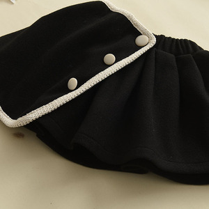 Set di Abbigliamento per Bambine, Completo Due Pezzi, Outfit con <span class=keywords><strong>Blazer</strong></span> e Gonna con Finiture Bianche e Nere per Primavera e Autunno - Product Image 3