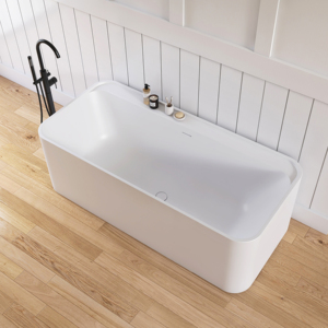 Bañera Maydon de 1700 mm, bañera de spa independiente blanca para baño, bañera rectangular personalizada con desbordamiento, proveedor para hoteles - Product Image 5