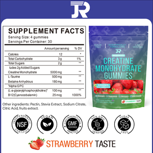 OEM preentrenamiento creatina monohidrato gomitas suplementos de refuerzo de energía para adolescentes adultos edificio muscular no para embarazadas - Product Image 2