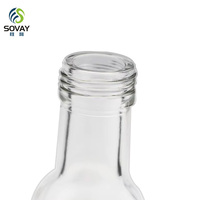 Bouteille en verre pour huile d'olive, sauce soja, vinaigre, distributeur d'huile, ronde, carrée, 100 ml, 150 ml, 200 ml, 500 ml, 750 ml, 1 L