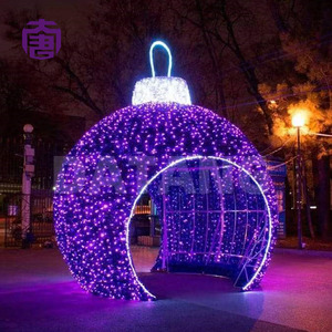 Giant LED Christmas Ornament Archway <b>Light</b> Installation for Commercial Outdoor Festival Decoration - Product Image 4