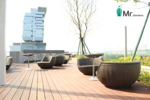 Parquet <span class=keywords><strong>de</strong></span> sol en bambou au design moderne Versailles Art Surface résistante à l'eau 18mm d'épaisseur Brossé à clic pour l'extérieur - Product Image 4