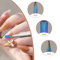 Polisseuse de prothèses colorées Weller avec foret à ongles conique en forme de flamme en carbure de tungstène durable
