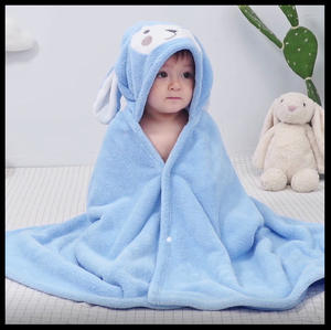 Asciugamano da bagno per bambini 90*90cm asciugamano per neonato neonato con cappuccio cartone animato corallo pile asciugamani per neonati coperta neonato accappatoio neonato - Product Image 5
