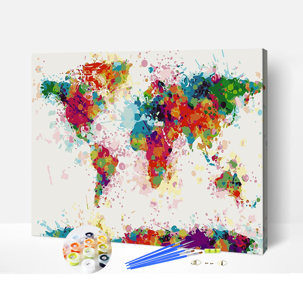 Colorful World Map