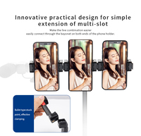 Trépied pour téléphone portable Fotopro, support de tablette pour téléphone portable, adaptateur de montage, support de clip pour smartphone