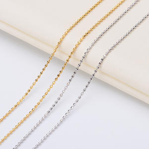 สร้อยคอเงินแท้ S925 สำหรับทำเครื่องประดับมุก DIY ความยาว 45-50 ซม. พร้อมลูกปัดและตัวเว้นระยะ สำหรับผู้ชายและผู้หญิง สไตล์เน็ตไอดอล สีดำ - Product Image 2