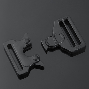 Hebilla de seguridad Cobra de 25 mm, negra, con cierre automático, hebilla metálica para cinturón, accesorios para mochila. - Product Image 3
