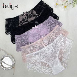 Celana Dalam Wanita Musim Semi Musim Panas Bahan Bernapas Nyaman Sehari-hari Celana Dalam Transparan Berenda - Product Image 1