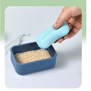 Scatola di sapone in Silicone portatile multifunzione con cuscinetto di scarico in PVC impermeabile resistente <span class=keywords><strong>da</strong></span> viaggio <span class=keywords><strong>esterno</strong></span> scatola portasapone con coperchio - Product Image 5