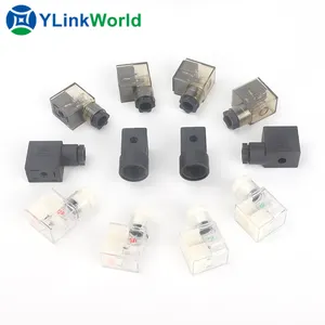 Solenoid Valve Cable 18mm Din 43650 Form A Molded Connector to 3-wire Pigtail 230V 18 AWG PVC Jacket for Expansion Valve Factory