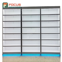 Vitrine de présentation pour magasin de tabac, sur mesure, écologique, robuste, en bois et verre, avec éclairage LED, garantie 3 ans