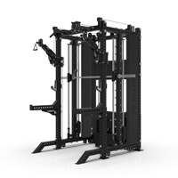 Machine Smith Tout-en-un Multifonctionnelle avec Power Rack, Crossover par Câble et Cage à Squats – Équipement de Fitness Commercial et Domestique