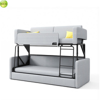 Ensemble de canapé-lit pliable moderne en tissu lin pour hôtel, appartement, salon