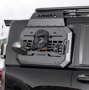 AILITA อุปกรณ์ตกแต่งภายนอกรถยนต์ ชุดป้องกันกระจกข้าง ตะแกรงเหล็กเมชาเมช สำหรับ Haval H9 ปี 2014-2019 - Product Image 1